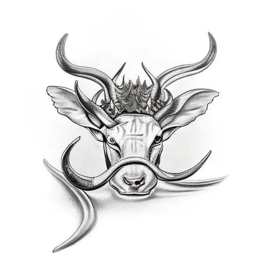 Seductress with horns and stingers tattoo design idea