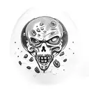 zombie undead beer tattoo design idea