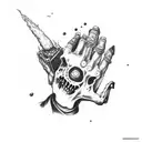 zombie hand clutching a beer tattoo design idea