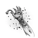 zombie hand clutching a beer tattoo design idea