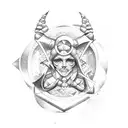 GEMINI ZODIAC SIGN tattoo design idea