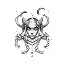 GEMINI ZODIAC SIGN tattoo design idea