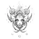 GEMINI ZODIAC SIGN tattoo design idea