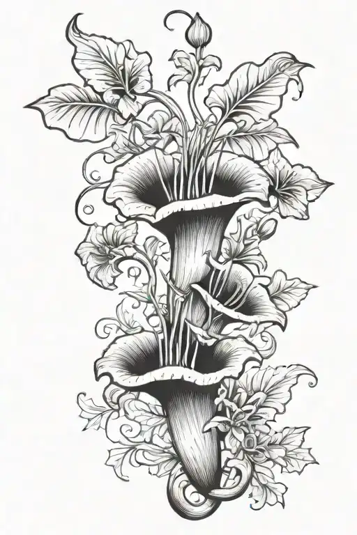 Carnivorous plant sleeve tattoo tattoo design idea