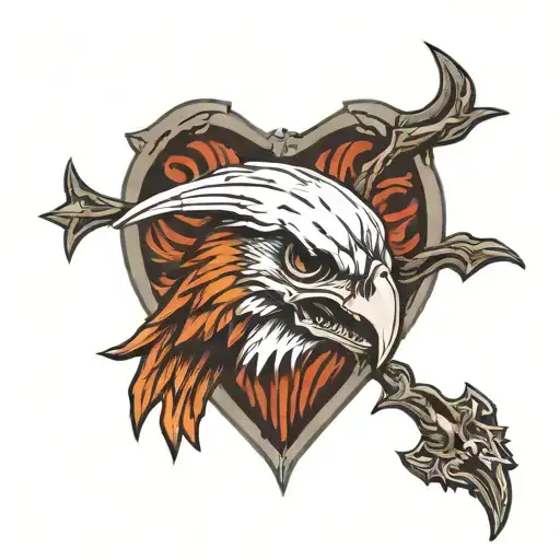 dead eagle skull, obscur, afraid, call of duty  tattoo design idea
