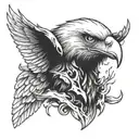 eagle skull tattoo design idea