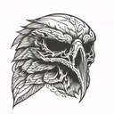 eagle skull tattoo design idea