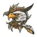 dead eagle skull, obscur, afraid, call of duty  tattoo design idea