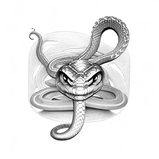 Snake for spine tattoo design idea