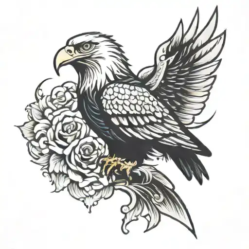 eagle and human face tattoo tattoo design idea