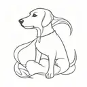 dog memorial basic tattoo design idea