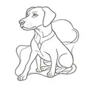 dog memorial basic tattoo design idea