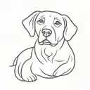 dog memorial basic tattoo design idea