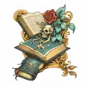 fantasy book  tattoo design idea