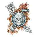 fantasy book  tattoo design idea