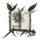fantasy book  tattoo design idea