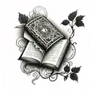 fantasy book  tattoo design idea