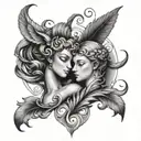 virgo and aries  tattoo design idea