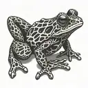 bone frog tattoo design idea