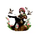 Sparrow tattoo design idea