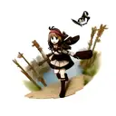 Sparrow tattoo design idea