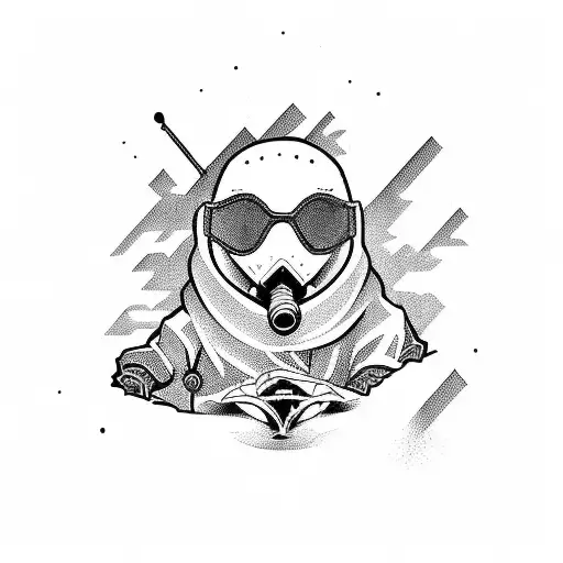 two frinds doing snowboarding tattoo design idea