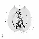 japanese text thats says "never give up" tattoo design idea