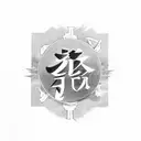 japanese text thats says "never give up" tattoo design idea