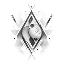 bass music abstract speaker tattoo design idea