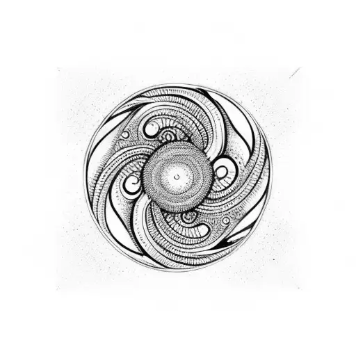 Ying and Yang snail spiral tattoo design idea
