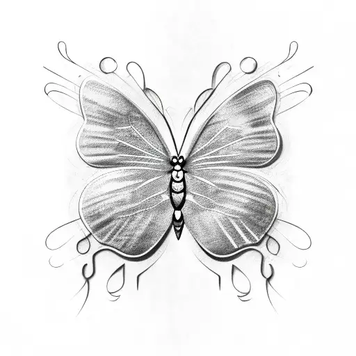 A heart-shaped butterfly made of music notes tattoo design idea