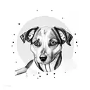 A whimsical baking scene with dogs as pastry chefs tattoo design idea