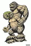 megadon vs king kong tattoo design idea