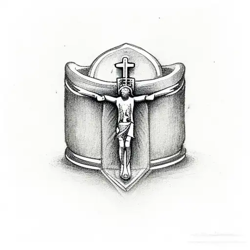 ring with the word "inri" tattoo design idea