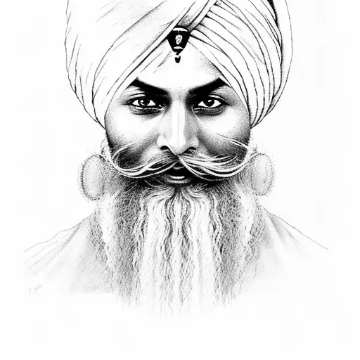 sikh warrior tattoo design idea