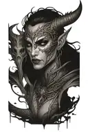 night elf demon hunter tattoo design idea