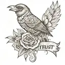 trust yourself and  yourself only tattoo design idea