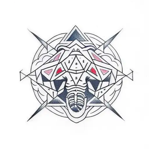 geometric taurus japanese yakuza tattoo design idea