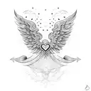 nugget with wings tattoo design idea