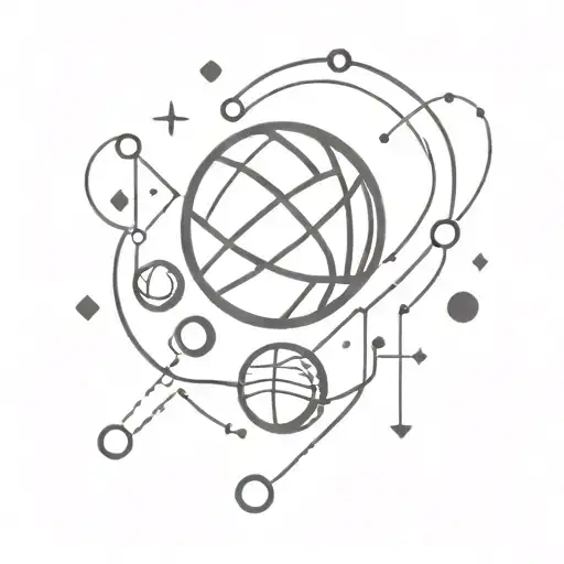 Incorporate a basketball into a minimalist design with dice and roulette elements tattoo design idea