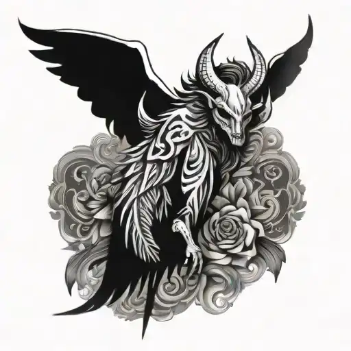 devil wings tattoo design idea