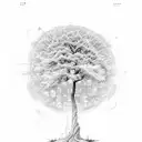 A binary code pattern forming a tree of knowledge tattoo design idea