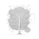 A binary code pattern forming a tree of knowledge tattoo design idea