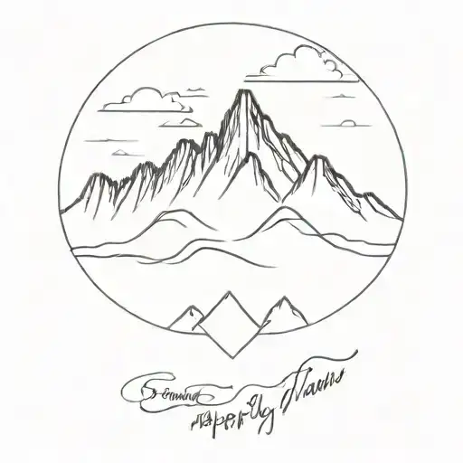 moutain, suicide awareness  tattoo design idea