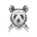 bear cub adventurer  tattoo design idea