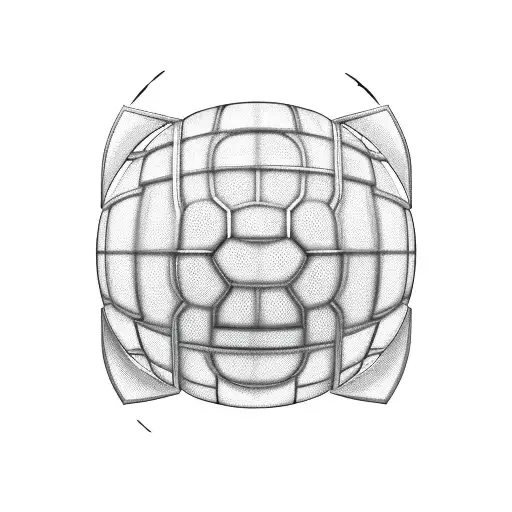 A volleyball made of computer code tattoo design idea