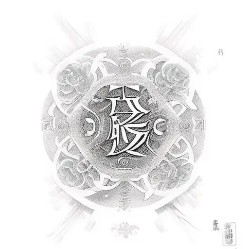 Roman numerals with signature  tattoo design idea