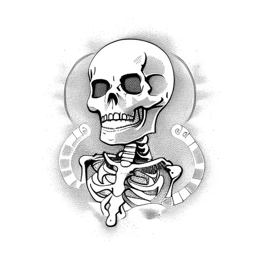 skeleton cowboy tattoo design idea