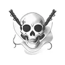 cowboy skeleton tattoo design idea