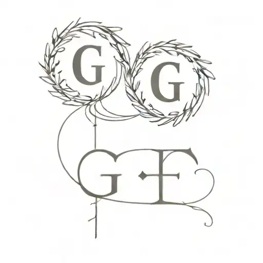 A matching tattoo for three siblings with the letter 'G' featured on the tattoo tattoo design idea